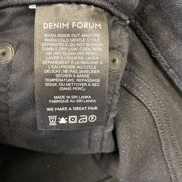 Denim Forum Size 24 Aritzia black jeans Nico Mid-Rise Skinny Crop Classic Boho - Picture 5 of 7